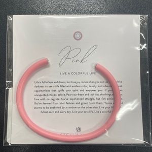 Stella Valle Pink Ceracoat Bracelet with Clear Stones